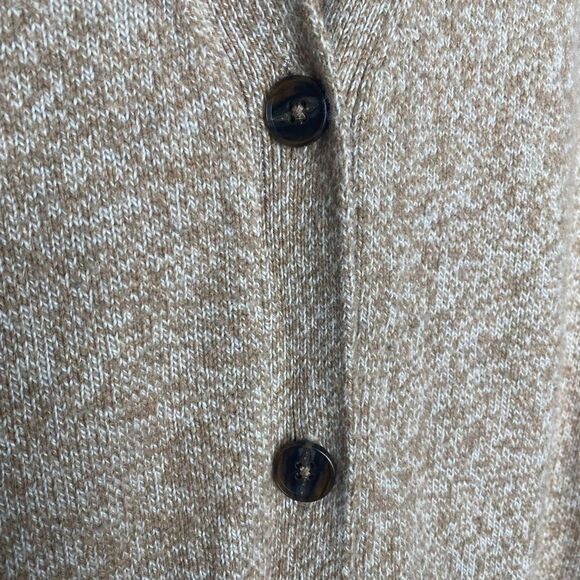 Madewell Oversized Long Sleeve V-Neck Ribbed Hem Cardigan Sweater Brown Small - Picture 4 of 12